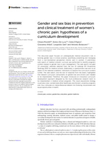 Gender And Sex Bias In Prevention And Clinical Treatment Of Womens